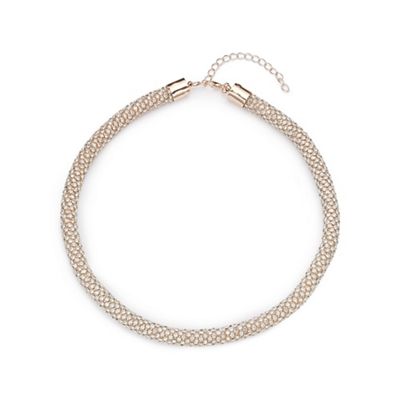 Diamante rope effect necklace